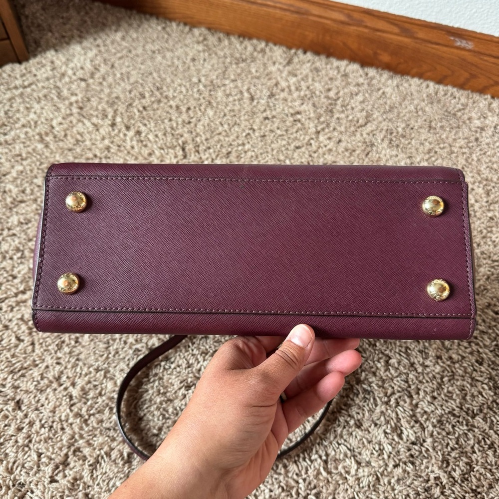 MICHAEL Michael Kors Burgundy Dee Dee Convertible Tote Bag - Picture 13 of 14